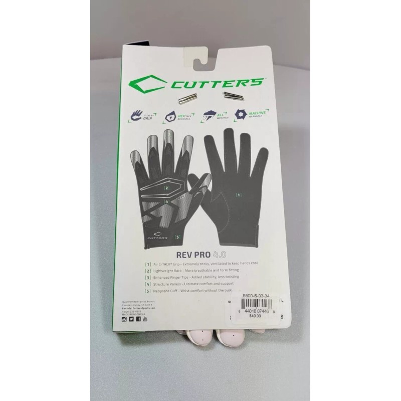 Cutters Rev Pro 4.0 Solid (S500-S-03) Adult Large