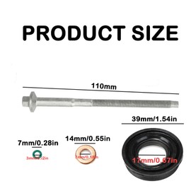 1 Set Fuel Injector Seals Kit, Injector Seal Washer O-Ring and Injector Bolts Kit (Set of 14 pcs) for Transit MK7 2.2 2.4 3.2 TDCI 6C1Q-6K780-AB, Injector Seals Washer Compatible with Ford Fiesta