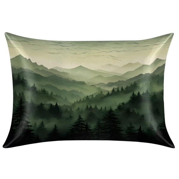 Satin Pillowcase for Hair and Skin, Mountain Top Silk Pillowcase
