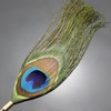 Royal Queen Crown Pearl Peacock Feather Badge Brooch Lapel Pin