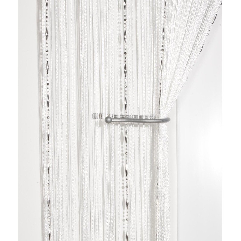 John Aird Dew Drop Beaded Chain String Curtain Panel (White)
