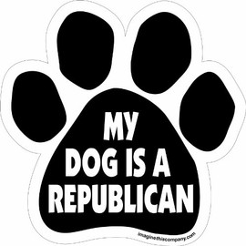 Imagine This Paw Car Magnet, My Dog is a Republican, 5-1/2-Inch by 5-1/2-Inch