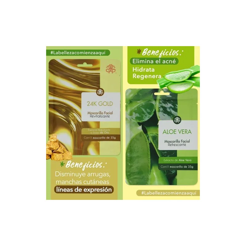 Set 10 Mascarilla Facial Frutal Hidratante Cuidado Piel