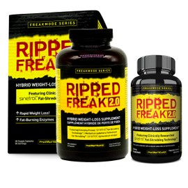 PHARMAFREAK PharmaFreak RIPPED FREAK 2.0 (60 Veggie Caps + 28 Caps BONUS 46% more) | Hybrid Thermogenic Supplement