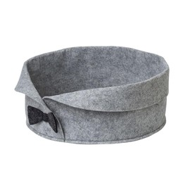 STP GOODS Cat and Dog Bed Grey Felt, Beds, Anti-Slip & Water-Resistant Bottom, Soft Durable Fabric Pet Beds, Washable Calming Cat & Dog Bed Dark Grey, Gray