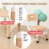 HAPPYMATY Kids Table and Chair Set, Height Adjustable Toddler Table