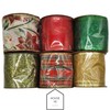 6 Rolls 36 Yards Assorted Christmas Ribbon Wired Set of