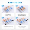 Lever Wire Connectors, HTCELLE 100-Piece Inline Wire Connectors kit for