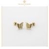 IMPERO JEWELRY Aretes Broqueles De Mariposas De Oro Rosa Laminado