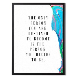 State Media Vision Empowering Womans Self Care Print - Modern Inspirational Home Decor in a Variety of Sizes (The Only Person A4 Print Only)