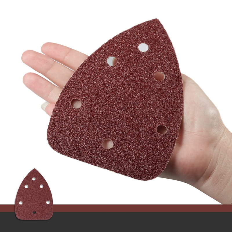 LEONTOOL 30 Pcs Mouse Sander Sandpaper 60 Grit 6 Hole