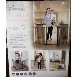DreamBaby New-Newport Adapta-Gate (Baby Gate) Dreambaby Black L2021  33.5'' - 79''