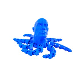 3D Printed Rocktopus, The Rock, Articulated Fidget, Octopus, Stress Relief Toy, Fidget Box, ADHD Toy, Anxiety Relief Aid (Blue)