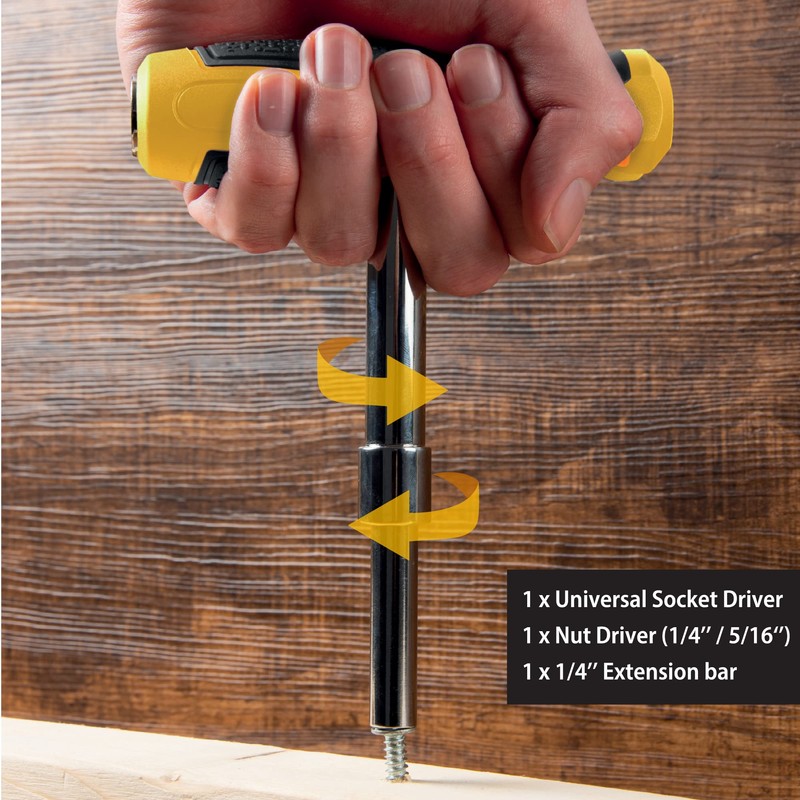 TuulKIT 18-in-1 Multifunction Screwdriver Set for all DIY tasks, has