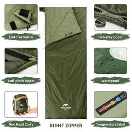 Naturehike Sleeping Bag Ultralight - Color: Green - 190X75Cm (173)