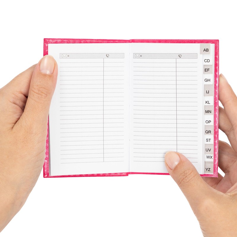 Evelay Index Address Book Leather Look Cover Executive Padded Small