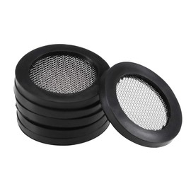 sourcing map Pack of 6 Rubber Washers Tap Strainer Shower Head Sealing Ring Mesh Filter 30 mm AD 21 mm ID 3 mm Thick Sealing Rings with Stainless Steel Filter for Water Hose Tap