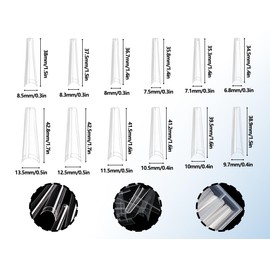 KAPSING 240 Stück Klar Künstliche Nägel, 12 Größe Extra Lange Falsche Nägel Tips set, Full Cover Press On Nails, Französische tips für gelnägel, Maniküre Salon DIY Nagel
