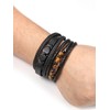 Jovivi Mens Leather Beads Bracelets 8mm Natural Tiger Eye Stone