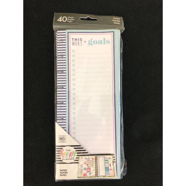 Happy Planner Classic Size This Weeks Goals Folded Inserts