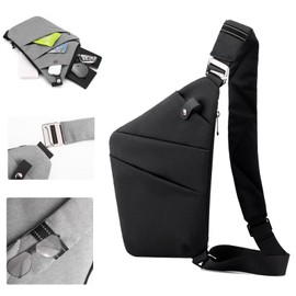 Crossbody Travel Bags for Women, New Theft Proof Safe Slim Sling Travel Purses, Personal Flex Bag for Men Women