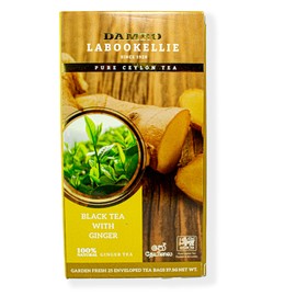 MSSDK Solutions Ginger Flavored Ceylon Black Tea, Enveloped 25 Tea Bags, Delightful Blend, Pure Ceylon Ginger Black Tea – Garden Fresh