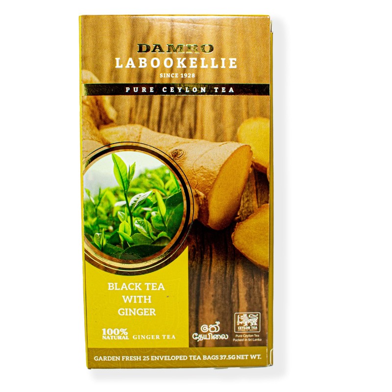 MSSDK Solutions Ginger Flavored Ceylon Black Tea, Enveloped 25 Tea