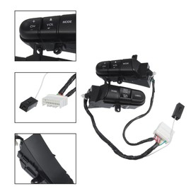 X AUTOHAUX Auto Car Steering Wheel Cruise Volume Control Switch Button Fit for Honda Civic 2006-2008 No36770-SNA-A12 - Pack of 1 Black