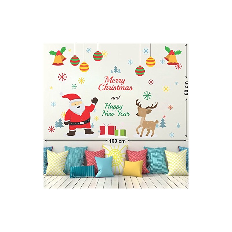 Wallstick Merry Christmas and Happy New Year wallstickers (Vinyl 100