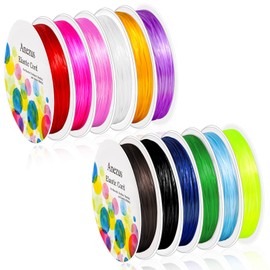 Elastic String for Bracelets, Anezus 12 Rolls Beading Wire for Jewelry Making, Stretch Magic Bead Cord for Beading, Bracelets and Jewelry Making