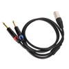 Dual 1/4 Inch to XLR Male Y Splitter Cable XLR