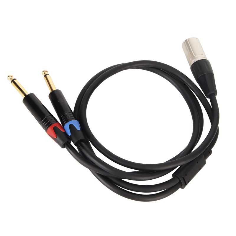 Dual 1/4 Inch to XLR Male Y Splitter Cable XLR