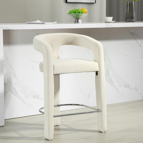 Finnhomy Counter Height Bar Stools Set of 1 - Velvet