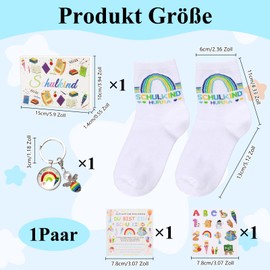 JDGFH Schulkind Socken Baumwolle 25-34, 2025 Einschulung Geschenk Mädchen/Junge, Socken Schulkind 2025, Schulanfang Geschenke für Schultüten Füllung(Blau Socken)