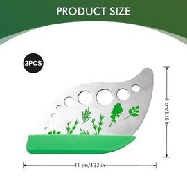 2 Pack Herb Stripper Professional Herb Chopper 9 Hole Stainless Steel Cooking Gadgets for Kitchen, Rosemary, Thyme, Chard