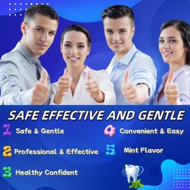 Teeth Whitening Gel Syringes (Pack of 3) - Safe for Sensitive Teeth, Sensitivity-Free Formula, Carbamide Peroxide Teeth Whitening Gel, Mint Flavour (Small)