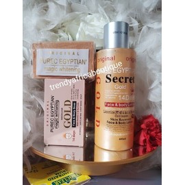 SDGL Purec EGYPTIAN SECRET Gold Lotion & 1 SOAP. Skin Recovery Face & Body Lotion👌