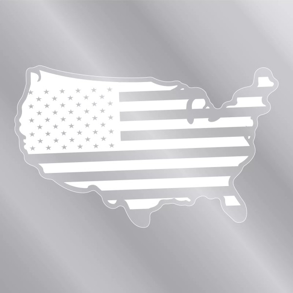 Magnet America White United States Shaped American Flag Mini Back