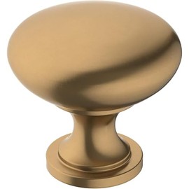 Cabinet Knob | Champagne Brass | 1 Pack | Drawer Knob | Cabinet Hardware (Gold, 30mm)