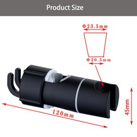 Universal Hand Shower Holder, Adjustable Shower Holder, ABS Chrome-Plated Shower Head Holders, 360 Rotatable Shower Holder, 16-27 mm, Adjustable, No Drilling, Shower Head Holders, Drausestange