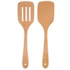 2Pcs Wooden Spatula Heat Resistant Light Weight Kitchen Cooking Utensils