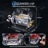JMBricklayer 3-in-1 Mini Engine Model Car Kits that Runs, V8