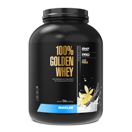 Maxler 100% Golden Whey Protein - 24g of Premium Whey Protein Powder per Serving - Pre, Post & Intra Workout - Fast-Absorbing Whey Hydrolysate, Isolate & Concentrate Blend - French Vanilla 5 lbs