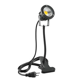 Taysing LED Spot Lights Plug in Outdoor Indoor Light 7W 3000K 6.6ft Power Cord Waterproof Landscape Lights Spotlight with Clip and Metal Hose for Plants Yard Garden Accent Lighting Ambient Light