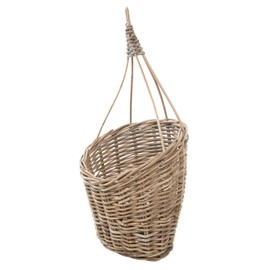 Kouboo Kobo Rattan Hanging Wall Basket and Planter Brown Gray