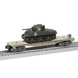 Lionel US Army O Gauge Model Train Flatcar with Army Tank