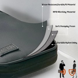 Higoney Waterproof Passport Holder, RFID Blocking Wallet, Portable Travel Document Organizer for Men and Women (Violet)