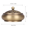 Household Brass Incense Burner Incense Burner Holders Craft Decoration (Round