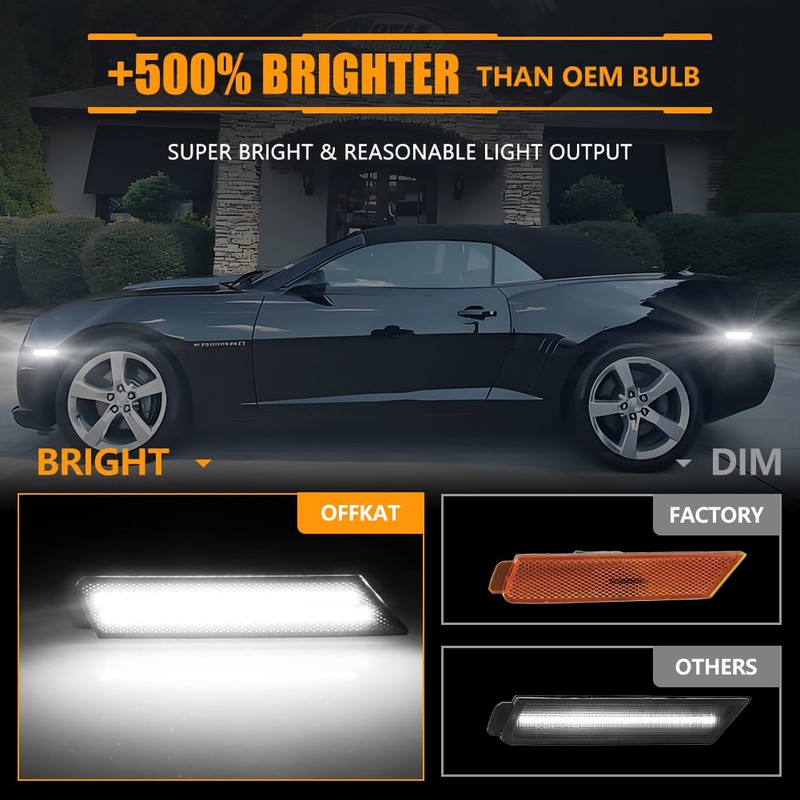 OFFKAT 4 PCS Front & Rear [Ultra-Bright] 2-Row Full LED