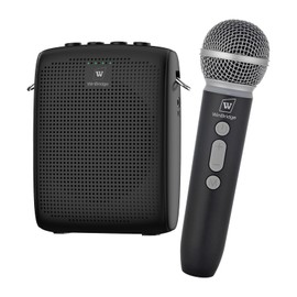 WinBridge Wireless Voice Amplifier with Microphone for Teachers, Portable PA System with Bluetooth Handheld Mic, Portable Speaker Mic Set, Cardioid Pickup for Classroom, Outdoor, Public Speaking WB009